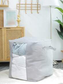1入組素色可折疊衣服收納袋,灰色滌綸被子包, - 灰色 - 查看 2