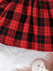 Bebé Chicas Vestido día festivo manga larga de cuadros para otoño