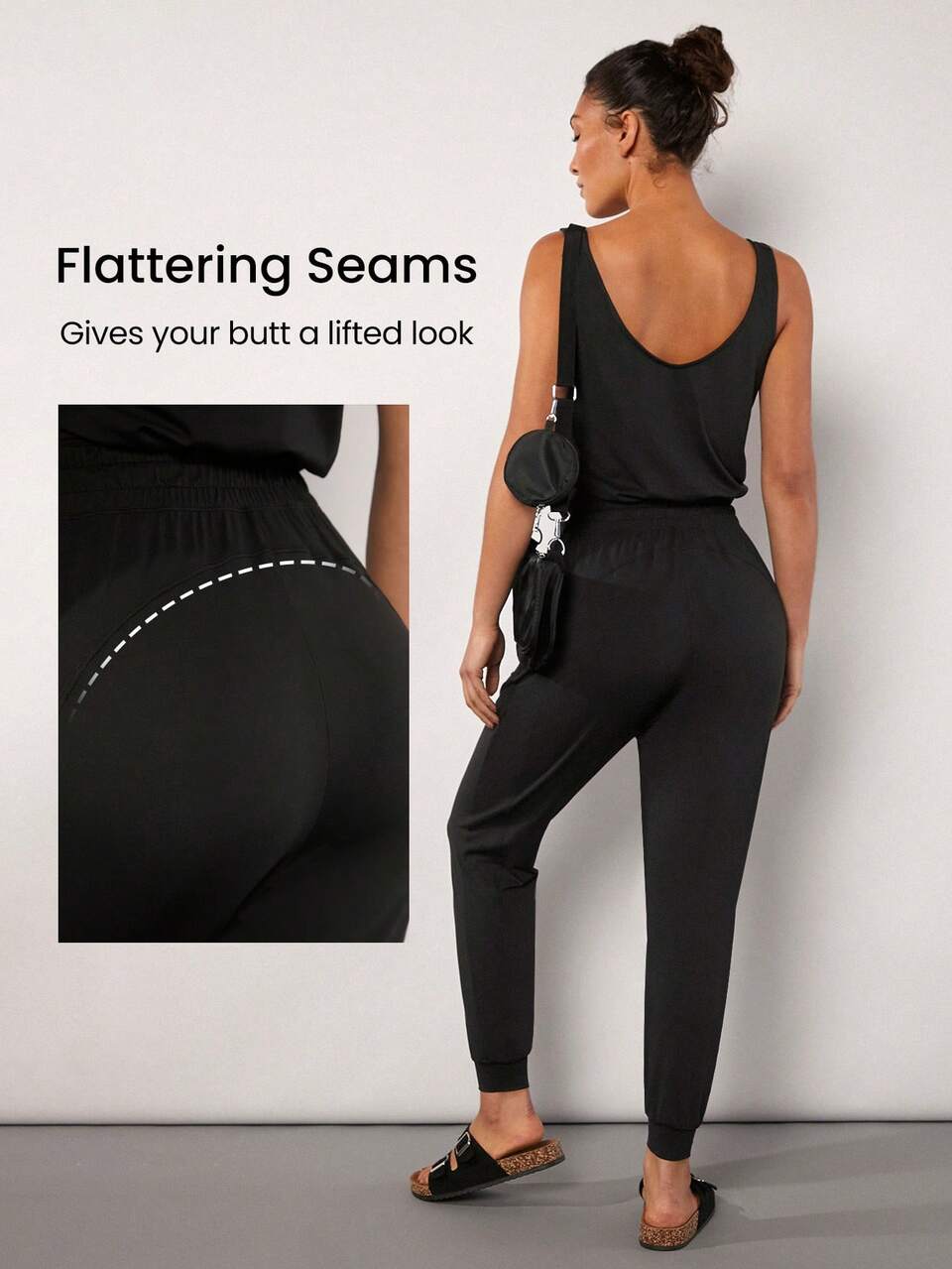 Everyday Ease Drawstring Jumpsuit Romper Stretch Soft