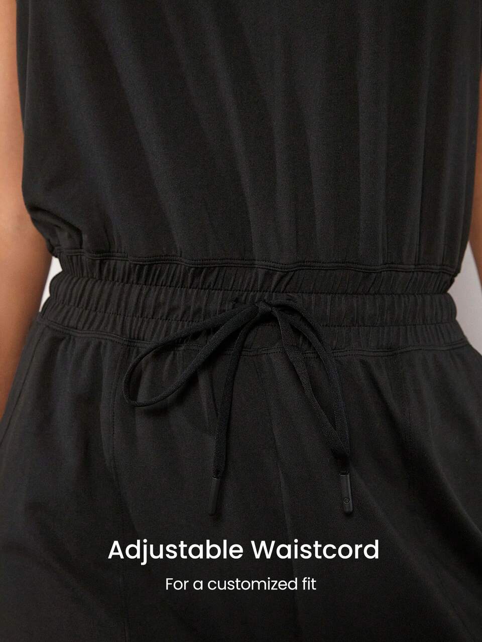 Everyday Ease Drawstring Jumpsuit Romper Stretch Soft