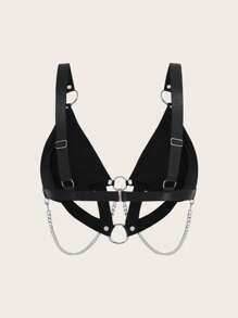 ROMWE Goth Ketten-Dekor verknüpfte Ring-BH Lingerie