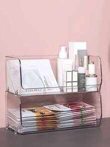 SHEIN 1 pieza Organizador grande exclusivo para el cuidado de la piel apilable - transparente - Ver 8