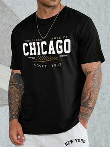 Manfinity Homme Áo thun & Áo lót Nam Lá thư Giải trí - màu đen - Xem 3