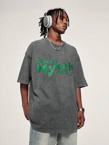 Áo thun & Áo lót Nam Slogan Giải trí - Màu xám đen - Xem 5