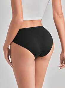 Women's Casual Multicolor Plain Bikini Briefs With Bow Detail Medium Stretch Fabric Underwear - Multicolor - View 9