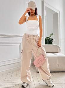 Muchica Solid Ruched Side Tank Bodysuit