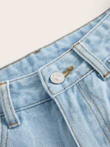 ROMWE Fairycore Star Pattern Flare Leg Jeans