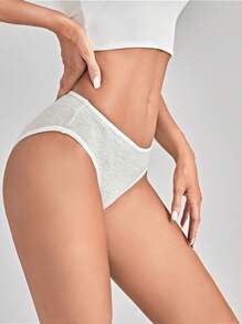 4 piezas Bragas unicolor de canalé