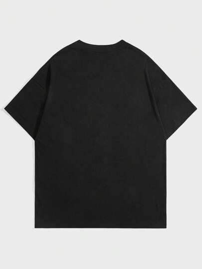 Street Life Homme T-shirt Tête De Mort & Graphique De Slogan