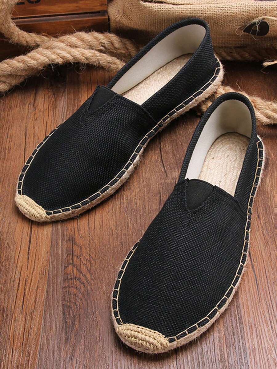 Phụ nữ Tối giản Trượt trên Căn hộ Espadrille, Căn hộ Nghỉ dưỡng - màu đen - Xem 1