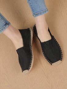 Phụ nữ Tối giản Trượt trên Căn hộ Espadrille, Căn hộ Nghỉ dưỡng - màu đen - Xem 5