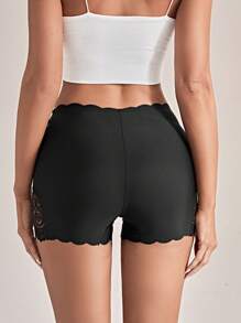 Quần lót Nữ Nơ Bướm Tương phản ren màu trơn - màu đen - Xem 3