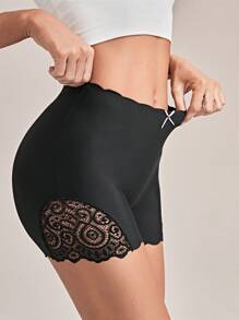 Quần lót Nữ Nơ Bướm Tương phản ren màu trơn - màu đen - Xem 6