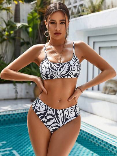 UNIQUE21 Bikini stampato all over