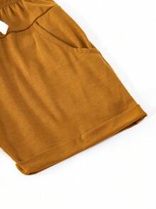 SHEIN Bebé niño Shorts con camiseta con estampado de letra - Multicolor - Ver 7