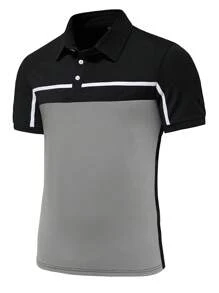 Men Two Tone Polo Shirt - Multicolor - View 3
