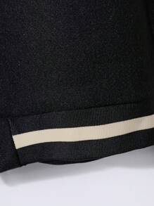 Manfinity Homme 男士字母圖形對比色襉袖大學風夾克 - 彩色 - 查看 5