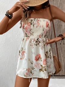 SHEIN LUNE 印花抹胸上衣 - 白色 - 查看 5