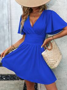 SHEIN LUNE Robe Décolleté Manches Papillon