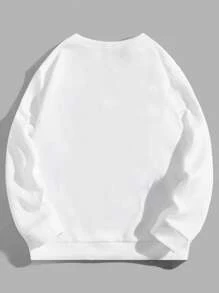 RueChic Sudadera con estampado floral para hombres en otoño e invierno