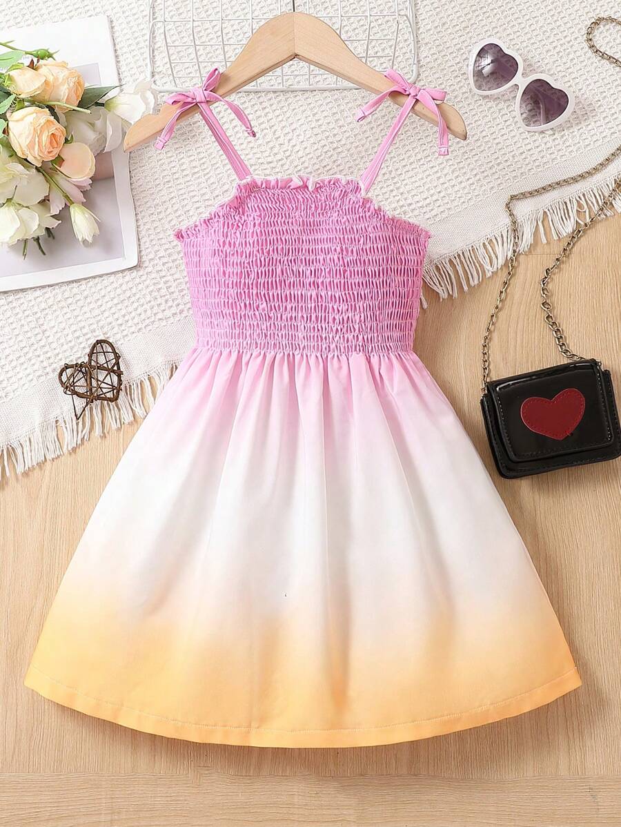 Cô Gái Trẻ Bóng Vai cung Nếp uốn Váy Dây - Nhiều màu - Xem 1