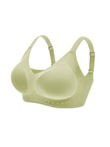 LUVLETTE Dream Curve 2ndSkin Wireless Plunge Lounge Silicone No Show Bra - Green - View 11