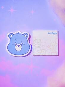 ROMWE X Care Bears 2 piezas en forma de oso de dibujos animados Nota adhesiva , dulce Nota adhesiva fácil de publicar para alumno - Multicolor - Ver 1