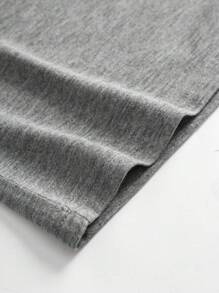 INAWLY 素色圓領T恤 - 灰色 - 查看 3