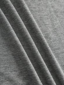 INAWLY 素色圓領T恤 - 灰色 - 查看 4