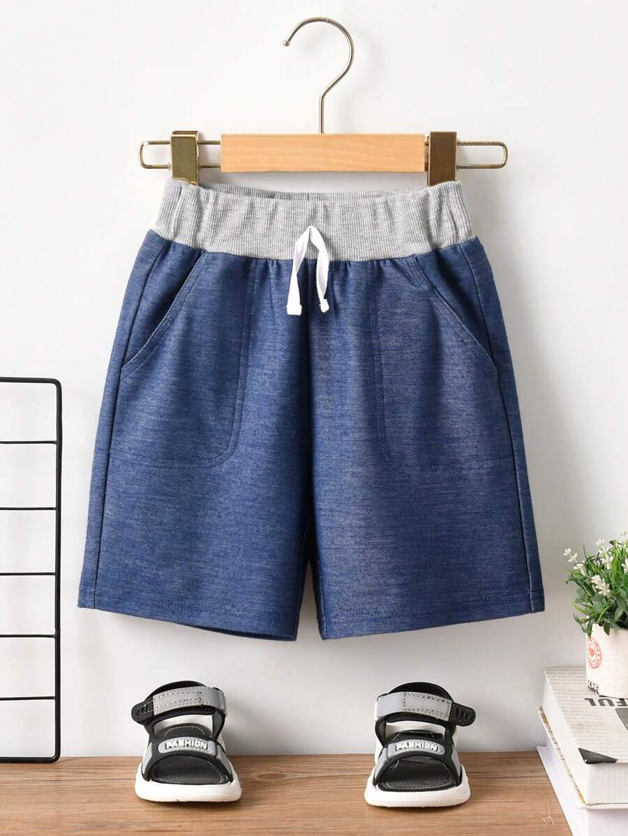 SHEIN Kleinkind Jungen Shorts mit Tunnelzug,