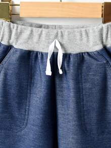 SHEIN Kleinkind Jungen Shorts mit Tunnelzug,