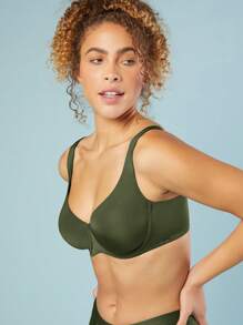 LUVLETTE Dream Curve Support + Plunge T-Shirt Bra - Green - View 6
