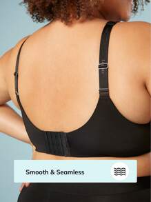 LUVLETTE Plus Dream Curve Support+ Plunge Bra - Black - View 4