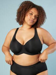 LUVLETTE Plus Dream Curve Support+ Plunge Bra - Black - View 6