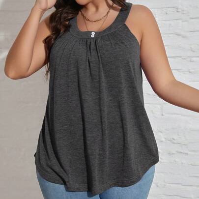 Plus Solid Tank Top