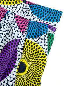 Falda con estampado con fruncido