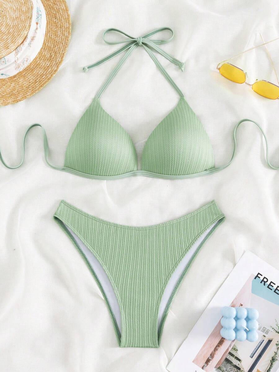 Bañador bikini halter - verde menta - Ver 1