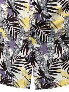 Manfinity Homme Men Tropical Print Button Up Shirt - Multicolor - View 5
