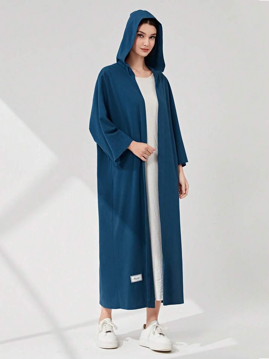 Al Najma 貼布細節開門襟阿拉伯罩袍 - 水鴨藍 - 查看 1