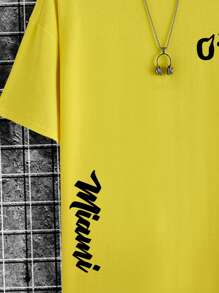 Manfinity Hypemode Nam Đồ họa Chữ cái Áo thun & quần đùi - Nhiều màu - Xem 7