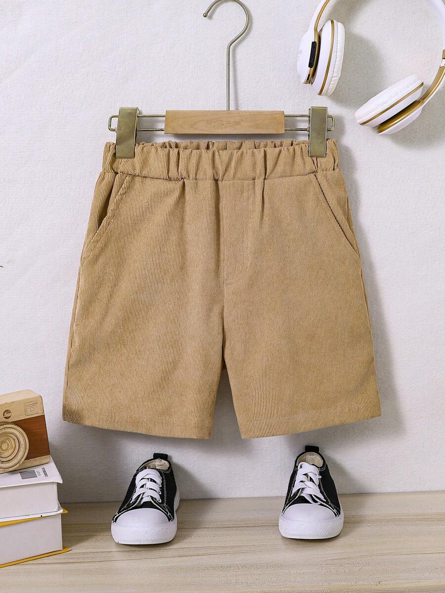 Quần Short Gái Túi màu trơn Giải trí - Lạc đà - Xem 1