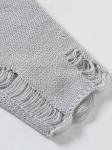 Manfinity EMRG Men Ripped Drop Shoulder Jumper - Grey - View 4