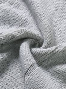 Manfinity EMRG Men Ripped Drop Shoulder Jumper - Grey - View 5