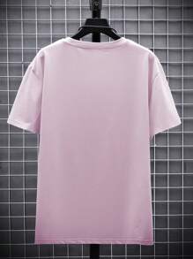 Aesthetic Post Nam Đồ họa Chữ cái Áo thun - Màu tím hoa cà - Xem 2