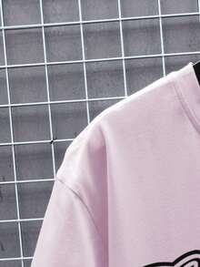 Aesthetic Post Nam Đồ họa Chữ cái Áo thun - Màu tím hoa cà - Xem 4