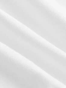 SHEIN MOD 夏季女士纯色侧褶背心 - 白色 - 查看 5