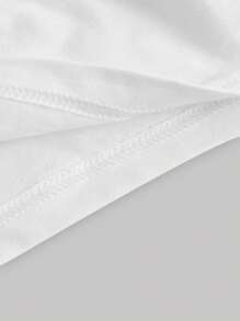 SHEIN MOD 夏季女士纯色侧褶背心 - 白色 - 查看 3