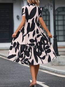 SHEIN LUNE In Toàn bộ Xù Hoa Sen Đầm - Nhiều màu - Xem 2
