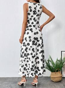 SHEIN Clasi Đầm Túi Hoa Tất cả trên in Boho - trắng - Xem 2