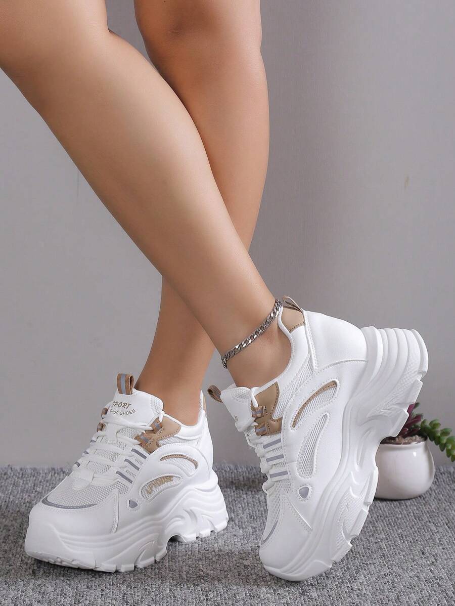 sporty wedge sneakers